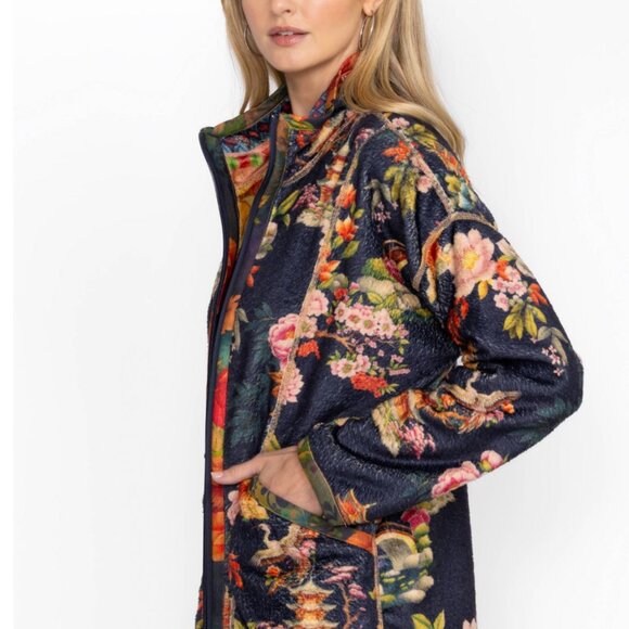 New Johnny Was Joan Zip Sherpa Jacket, reversible jacket. - Picture 8 of 13